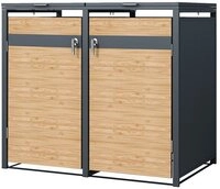 ML-DESIGN M&uuml;lltonnenbox M&uuml;llbox aus Stahl wetterfeste M&uuml;lltonnen Verkleidung