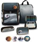 Belmil Schulranzen Belmil Premium Smarty Plus Schulranzenset 5-teilig - "Black...