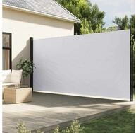 vidaXL Markise Seitenmarkise Ausziehbar Wei&szlig; 200x600 cm