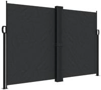 vidaXL Seitenmarkise Sichtschutz Windschutz Ausziehbar Schwarz 160x1000 cm