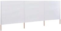 vidaXL Sonnensegel, 3-teiliges Windschutzgewebe 400 x 80 cm Sandwei&szlig;