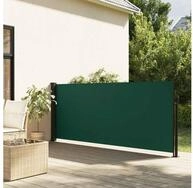vidaXL Seitenmarkise Seitenmarkise Ausziehbar Dunkelgr&uuml;n 120x500 cm