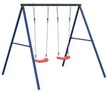 vidaXL Spielturm Schaukel-Set mit 2 Schaukelsitzen rot