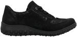 Keilsneaker RIEKER, Damen, Gr. 36, schwarz, Nubuklederimitat, Reptilienpr&auml;gung,