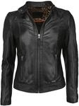 Lederjacke MUSTANG "Lederjacke 31019267", Damen, Gr. XXL, schwarz, Obermaterial: 100%