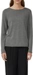 Langarmshirt S.OLIVER, Damen, Gr. 34, grau (mid grau), Strick, Obermaterial: 50%
