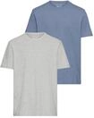 Rundhalsshirt MAN'S WORLD, Herren, Gr. 4XL (68/70), blau (mittelgrau, hellblau, mel),