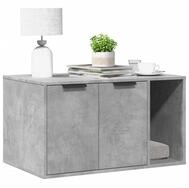 vidaXL Katzentoilette, Katzenklo Betongrau 80x50x45 cm Holzwerkstoff