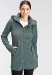 Fleecejacke POLARINO, Damen, Gr. 42, grau (graugr&uuml;n), Fleece, Obermaterial: 100%