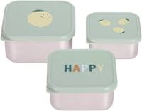 L&Auml;SSIG Lunchbox Happy Fruits, Lemon, Edelstahl, Polyprophylen (PP), (3-tlg)