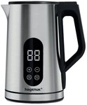 Hagenuk Wasserkocher Digital Edelstahl, 1.7 l, 2200 W, Temperaturvorwahl,