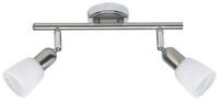 Brilliant Deckenleuchten Sofia, Lampe Sofia Spotrohr 2flg eisen/chrom/wei&szlig; 2x D45,
