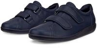 Klettschuh ECCO "SOFT 2.0", Damen, Gr. 35, blau (marine), Leder, Schuhe Klettschuh,