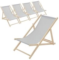 ECD Germany Gartenliege Holz Liegestuhl Beachstuhl klappbarer Strandstuhl...