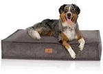 Knuffelwuff Hundematte Hundekissen aus Cord Lesedi, Schaumstoffflocken braun 90...