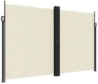 vidaXL Seitenmarkise 200 x 1200 cm Seitenmarkise Ausziehbar Creme 200x600 cm