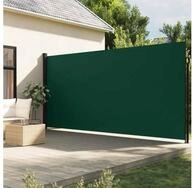 vidaXL Seitenmarkise Seitenmarkise Ausziehbar Dunkelgr&uuml;n 220x500 cm