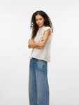 Vero Moda Blusenshirt VMTRINE SL LACE TOP WVN NOOS Baumwolle