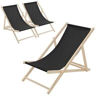 ECD Germany Gartenliege Holz Liegestuhl Beachstuhl klappbarer Strandstuhl...