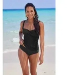 LASCANA Tankini-Top Comfy, Bequeme Passform ohne B&uuml;gel schwarz 46