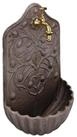 relaxdays Gartenbrunnen Brauner Wandbrunnen, (1 tlg)