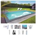 KWAD Rechteckpool inkl. Granitumrandung in Farbe Padang Dark & umfangreichem...