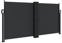 vidaXL Seitenmarkise Sichtschutz Windschutz Ausziehbar Schwarz 120x600 cm