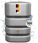 4rain Regentonne QUADRO Wandtank 500 Liter betongrau