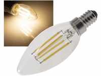 ChiliTec LED-Leuchtmittel E14, 4W, 3000K, 36lm, Kerze, warmweiß, G, ø43mm,...