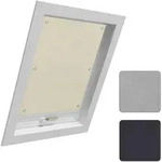 Dachfensterrollo, Woltu, 1x Thermorollo Dachfenster ohne Bohren, mit Saugnapf beige
