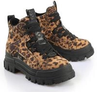 Schn&uuml;rboots BUFFALO "ASPHA NC MID", Damen, Gr. 36, braun (braun, leo),