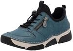 Slip-On Sneaker RIEKER, Damen, Gr. 36, blau (royalblau, schwarz), Lederimitat,