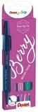 PENTEL Pinselstift Pentel Kalligrafiestifte Brush Sign Pen berry 4 St&uuml;ck
