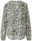 s.Oliver Langarmbluse - Bluse mit Allover Print - Tunikabluse