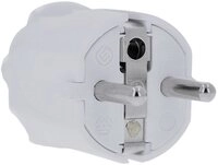 as - Schwabe AS Schwabe 62221 Schutzkontaktstecker PVC 230 V Wei&szlig; IP20