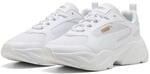 Sneaker PUMA "CASSIA 20", Damen, Gr. 37, wei&szlig; (puma wei&szlig;, puma gold, puma wei&szlig;),