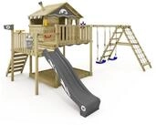 Wickey Spielturm Smart Ocean &ndash; Abenteuer-Stelzenhaus mit Rutsche & Kletteranbau,