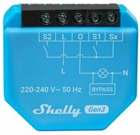 Shelly _2L_Gen3 WLAN Unterputzschalter Gen3 mit Bluetooth Wei&szlig; WLAN-Access...