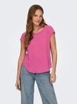 ONLY Kurzarmbluse ONLVIC &ndash; feminines Blusenshirt in lockerer Form Materialmix,