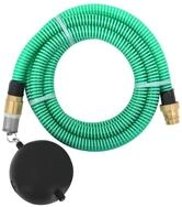 vidaXL Saugschlauch Saugschlauch mit Messing-Anschl&uuml;ssen Gr&uuml;n 1,1" 15 m PVC