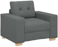 vidaXL Sofa Sessel Dunkelgrau 100x78x80 cm Stoff, 1 Teile