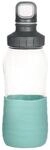 Emsa Trinkflasche Drink2Go Glas 0,5 L gr&uuml;n, mit Schraubverschluss, 100% dicht,