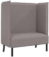 vidaXL Sofa Hoher R&uuml;cken Sofa Taupe 109 x 56 x 121 cm Stoff, 1 Teile