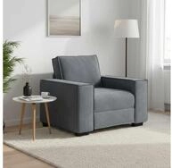 vidaXL Sofa, Sessel Dunkelgrau 60 cm Samt