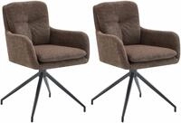 CLP Esszimmerstuhl Pickett (2er Set, 2 St), Stoffbezug, 180&deg; schwenkbar
