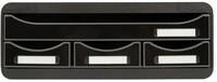 EXACOMPTA Schubladenbox TOOLBOX, Ablagemodul mit 4 Schubladen - Schwarz Glossy -