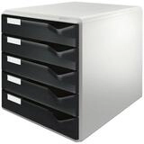 LEITZ Schubladenbox Post-Set, mit 5 Schubladen, halboffen