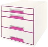 LEITZ Schubladenbox WOW Cube 5213, mit 4 Schubladen, geschlossen, stapelbar