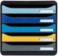 EXACOMPTA Schubladenbox Schubladenbox Big Box Plus 5 offene Schubladen sortiert