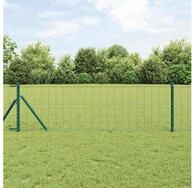 vidaXL Zaun vidaXL Eurozaun 0,6 x 10 m PVC-beschichtetes Eisen Gr&uuml;n